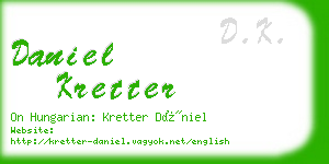 daniel kretter business card